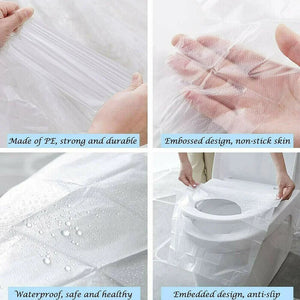 BIODEGRADABLE DISPOSABLE PLASTIC TOILET SEAT COVER (pack of 10)