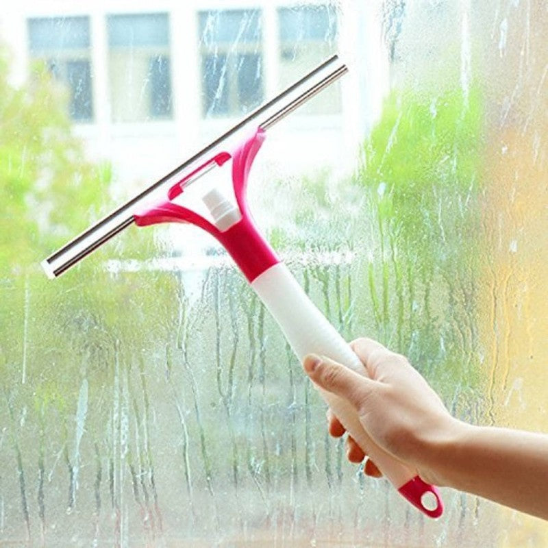 Windows Glass Cleaner Wiper With Spray       ( PAIR OF 2)