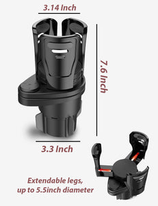 2 in 1 Multifunctional Dual Cup Holder Expander for Car