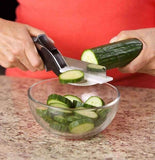 2-in-1 Knife and Built-in Cutting Board Food Chopper