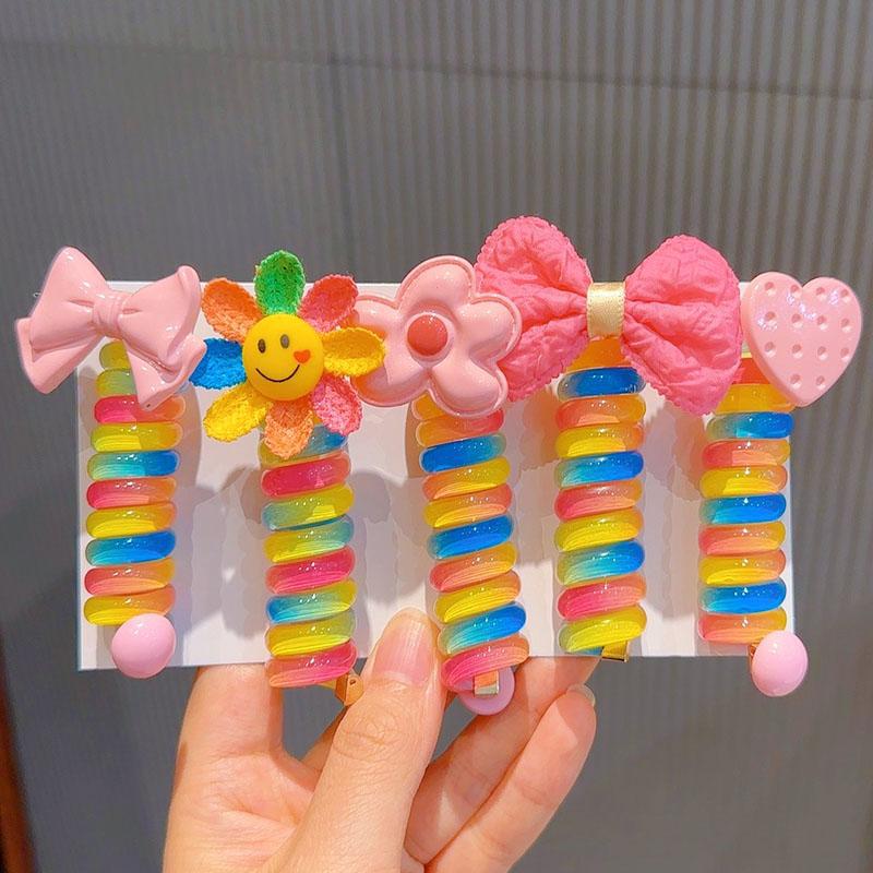 Colorful Telephone Wire Hair Bands for Kids ( 2 pieces)