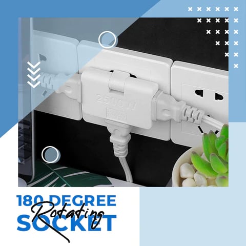 3 In 1 Rotating Socket 180 Degree (PACK OF 2)