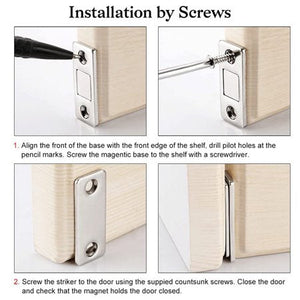 SELF ADHESIVE MAGNETIC CABINET DOOR CATCHER (PAIR OF 4)