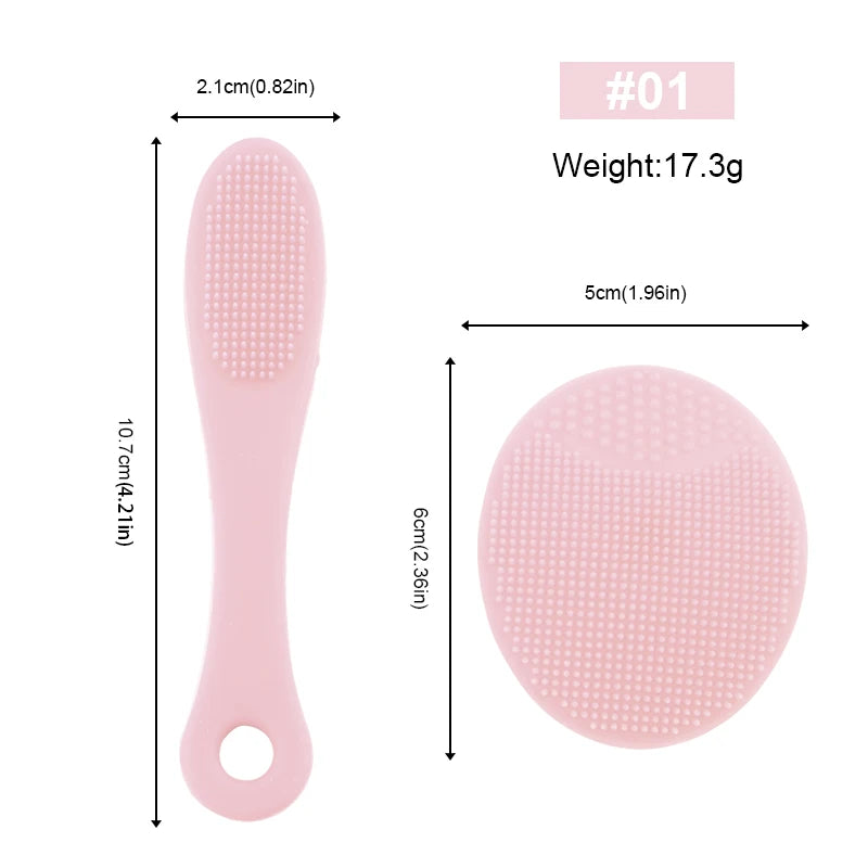 3-in-1 Silicone Facial Cleansing Brush Set