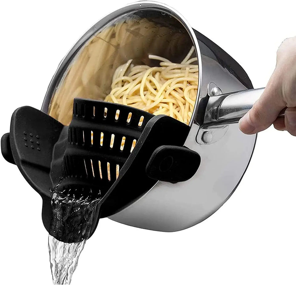 Adjustable Silicone Colander Strainer for Pots and Bowls