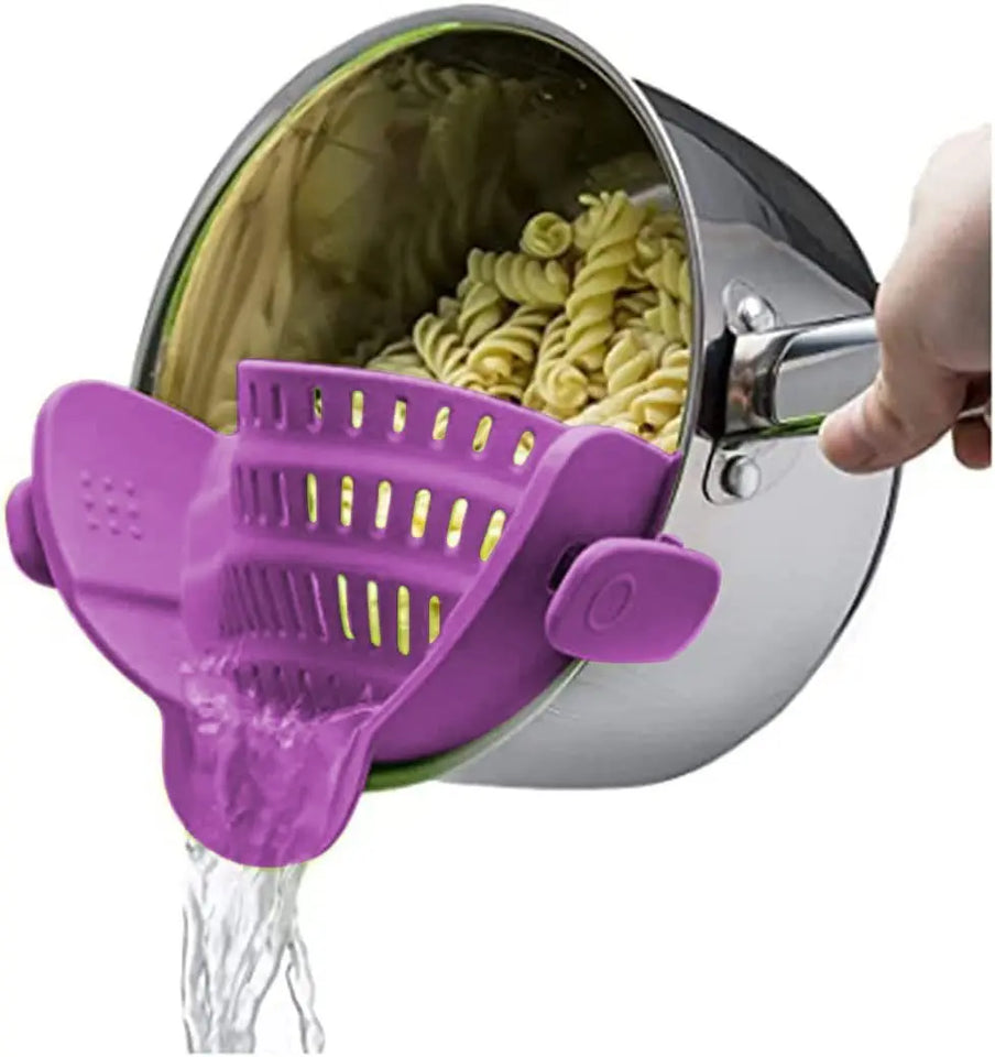 Adjustable Silicone Colander Strainer for Pots and Bowls