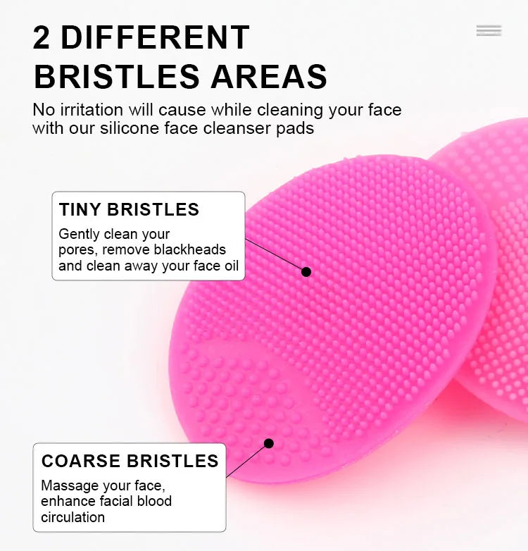 3-in-1 Silicone Facial Cleansing Brush Set