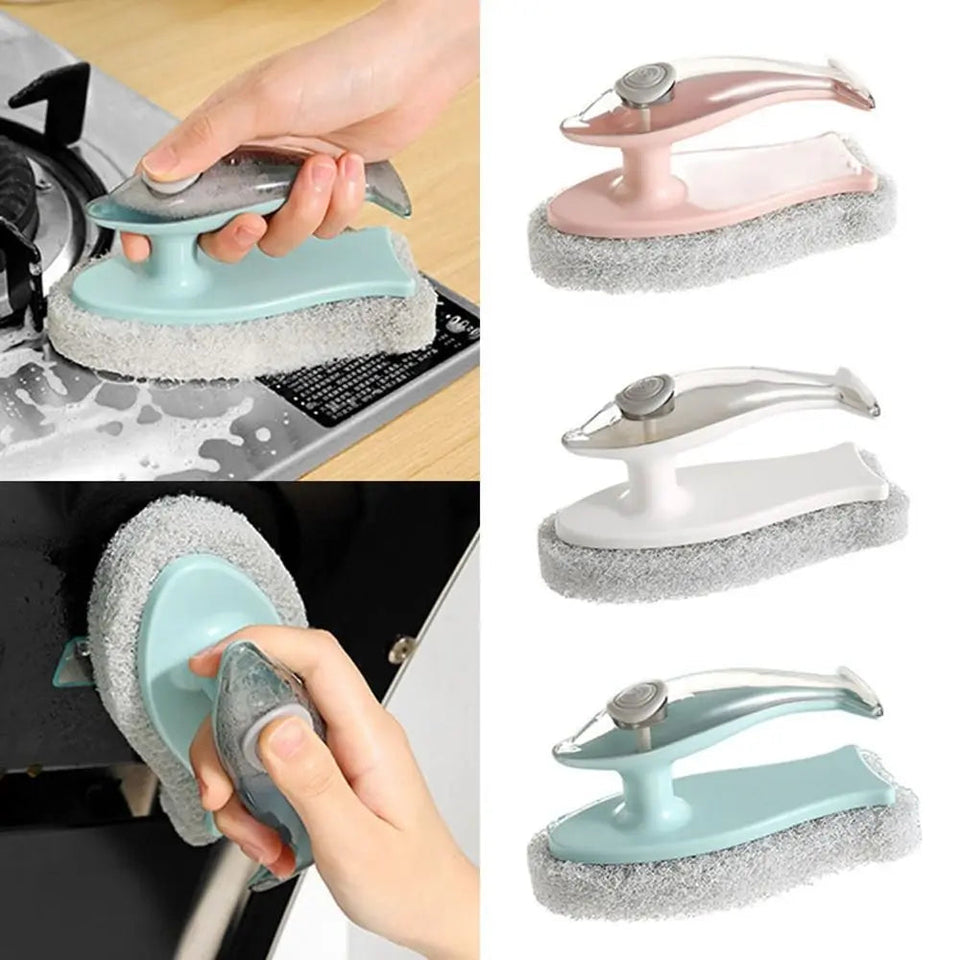 Soap Dispenser Dolphin-Shaped Kitchen Brush