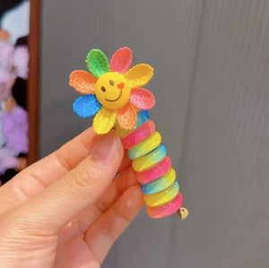 Colorful Telephone Wire Hair Bands for Kids ( 2 pieces)