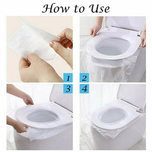 BIODEGRADABLE DISPOSABLE PLASTIC TOILET SEAT COVER (pack of 10)