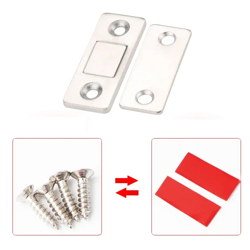 SELF ADHESIVE MAGNETIC CABINET DOOR CATCHER (PAIR OF 4)