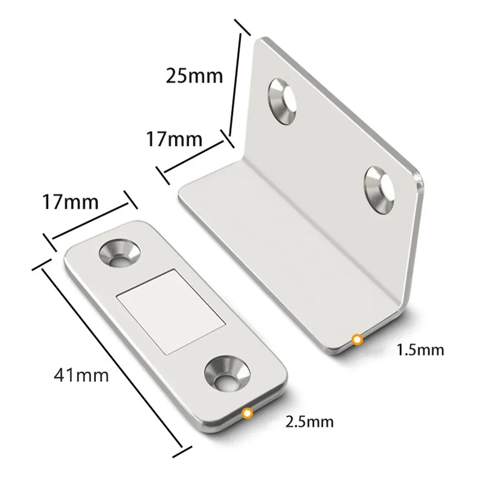 SELF ADHESIVE MAGNETIC CABINET DOOR CATCHER (PAIR OF 4)