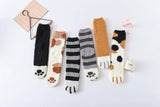 Winter Warm Cat Paw Socks for Women