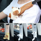 Cute Cartoon Car Seat Strap Belt Cushion Cover Stuffed- Pack of 2