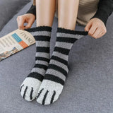 Winter Warm Cat Paw Socks for Women