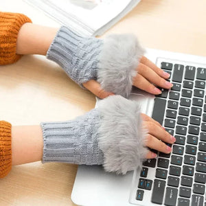 Half Finger Mittens Ladies Gloves