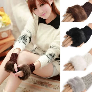 Half Finger Mittens Ladies Gloves